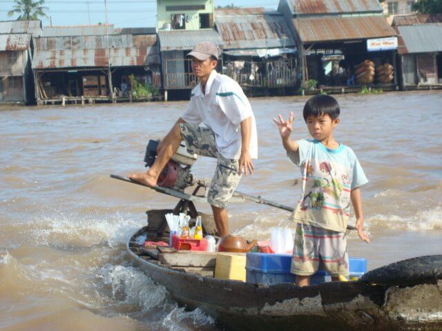 Remontando el río Mekong, Vietnam
